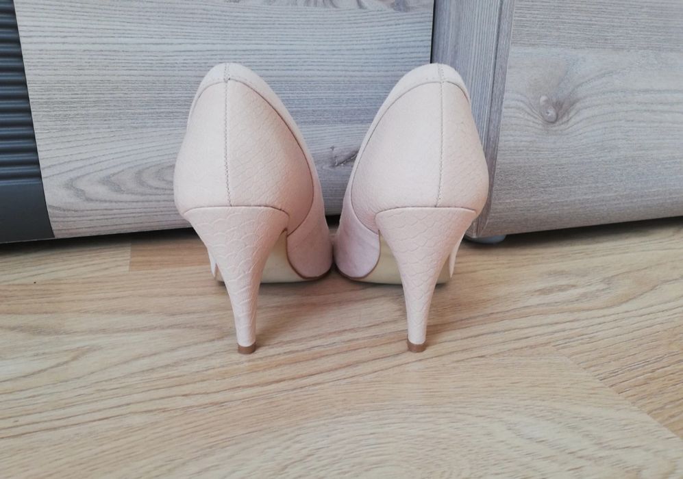 Buty ślubne weselne jasny róż WideFit extra comfort r. 40/41