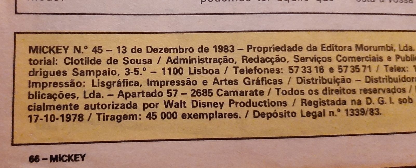 Livro BD Almanaque do patinhas e mickey de 1983 n 9