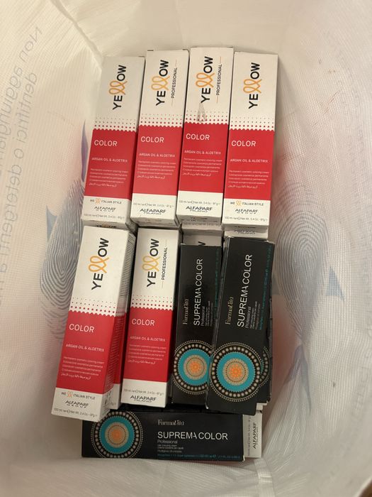 Фарба для волосся, краска yellow, wella shinefinity, farmavita