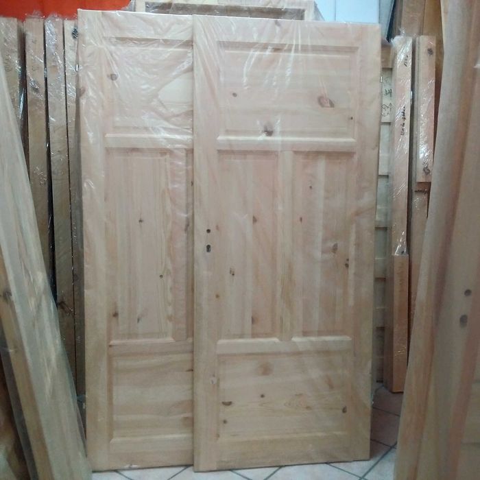 Prawdziwe Drzwi Drewniane Sosnowe z Litego Drewna loft