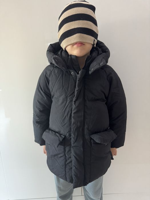 Kurtka zimowa Zara r.116 czarna puchowa