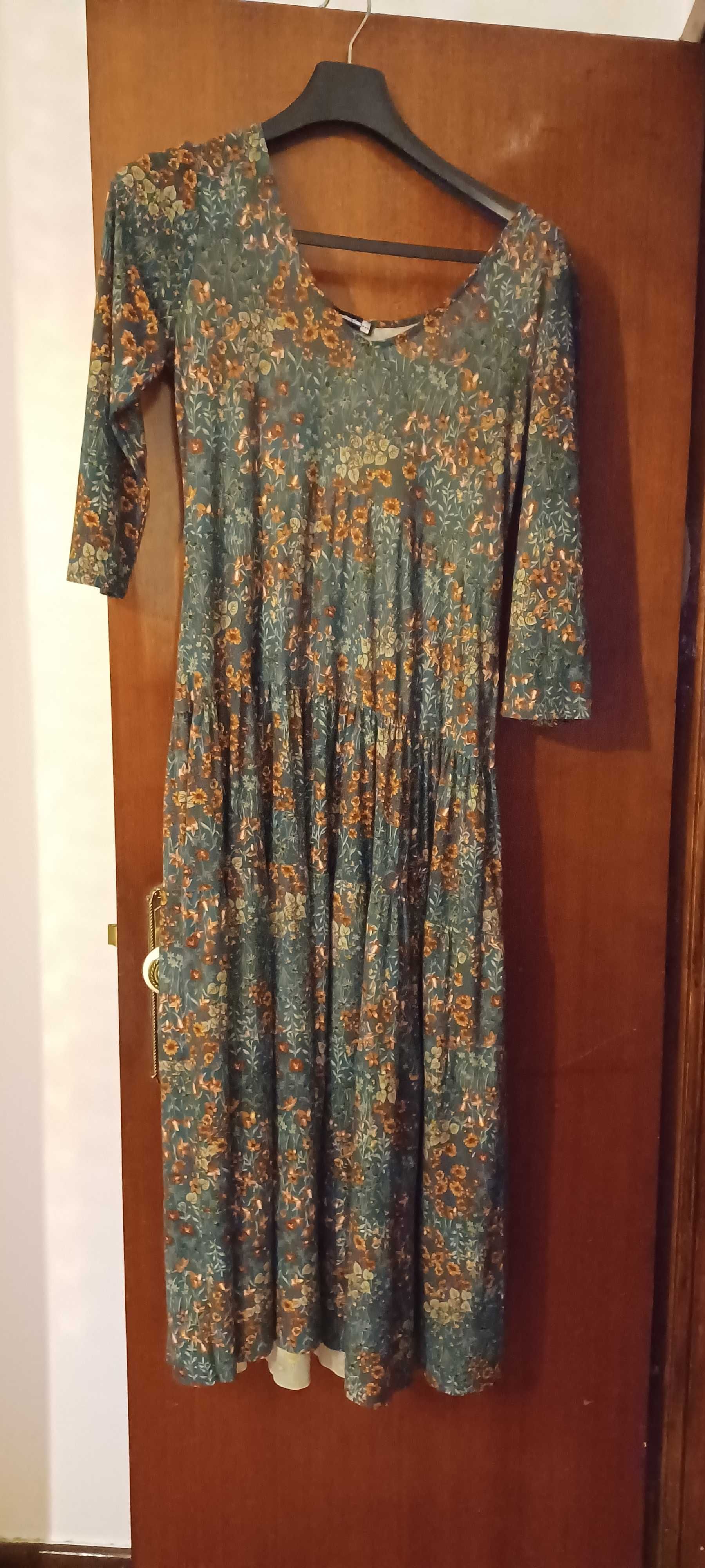 Vestido comprido flores s/m