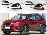 Nissan QASHQAI ledy LED światła do jazdy dziennej DRL halogen