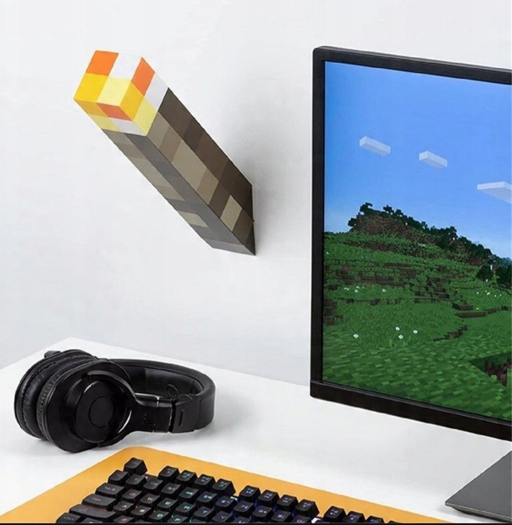 Lampka Nocna Minecraft różne kolory świecenia .