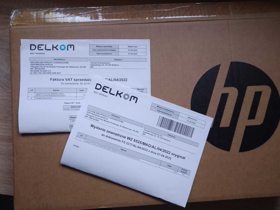 Laptop HP 255 G8 Athlon jeszcze na gwarancji