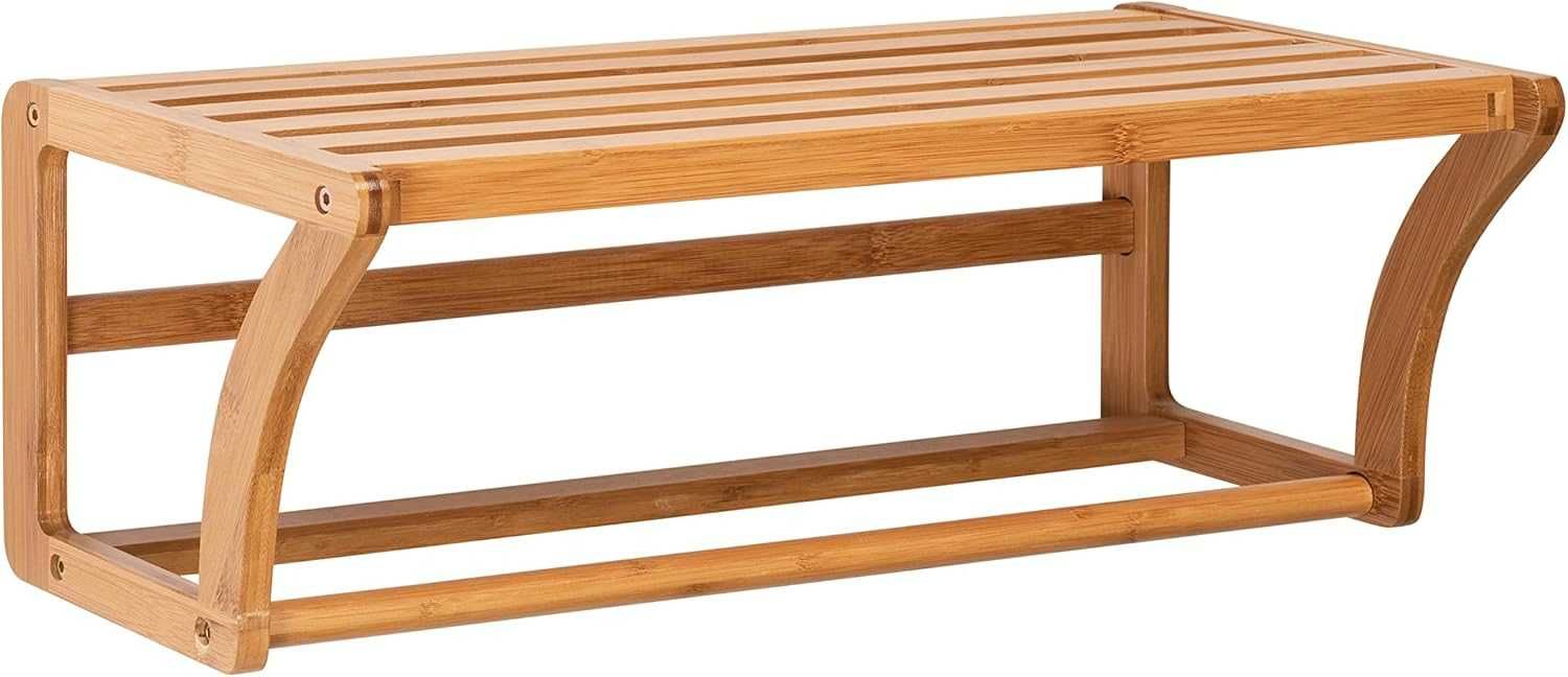 Półka łazienkowa, bambusowa, wisząca 60cm.