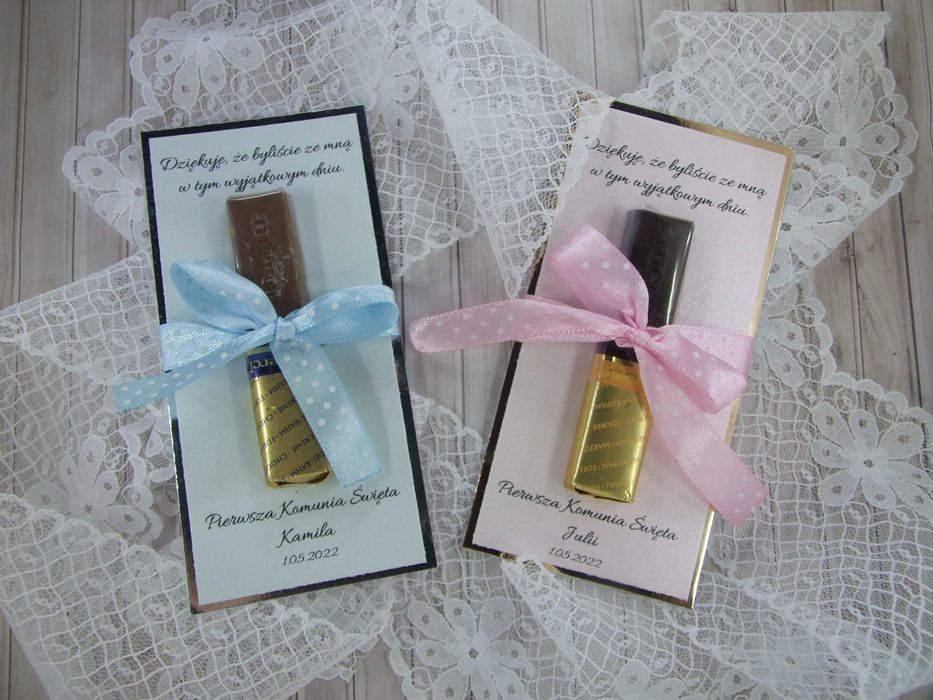 Podziękowania komunia, chrzest, ślub, Merci