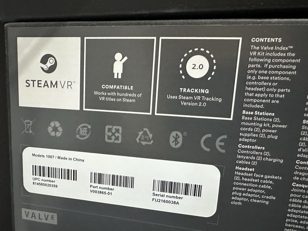 Valve index vr zestaw ( jak nowy)