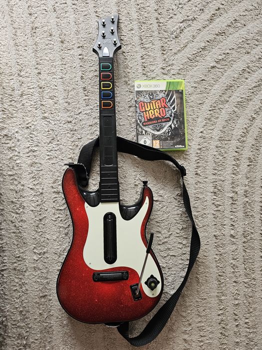 Gitara guitar hero  Xbox 360 plus gra warriors of rock
