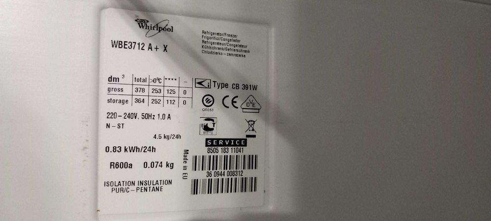 Lodowko-zamrażarka  Whirlpool