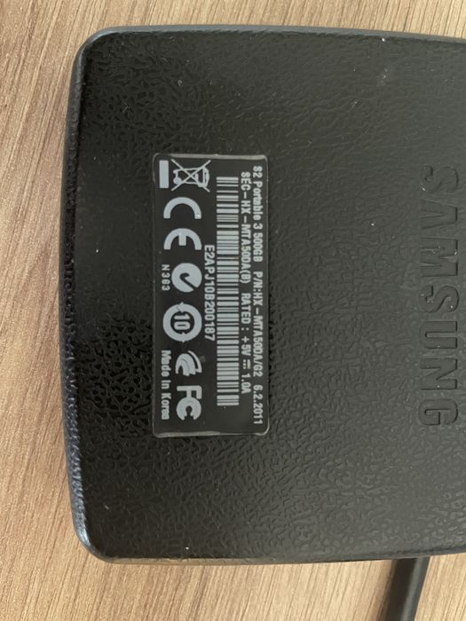Dysk zewnętrzny SAMSUNG 500GB  2,5” - sprawny