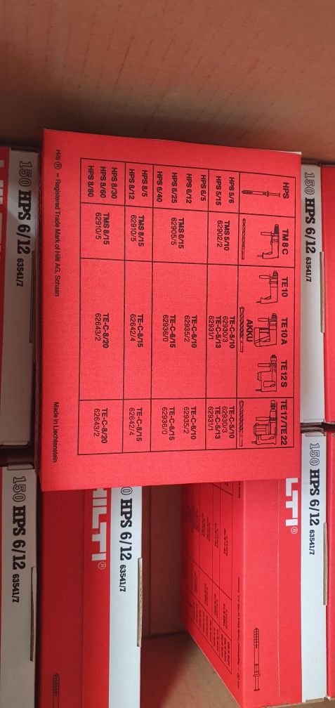 Kołki rozporowe 52mm x 6mm HILTI HPS 6/12  nie Fischer Klimas
