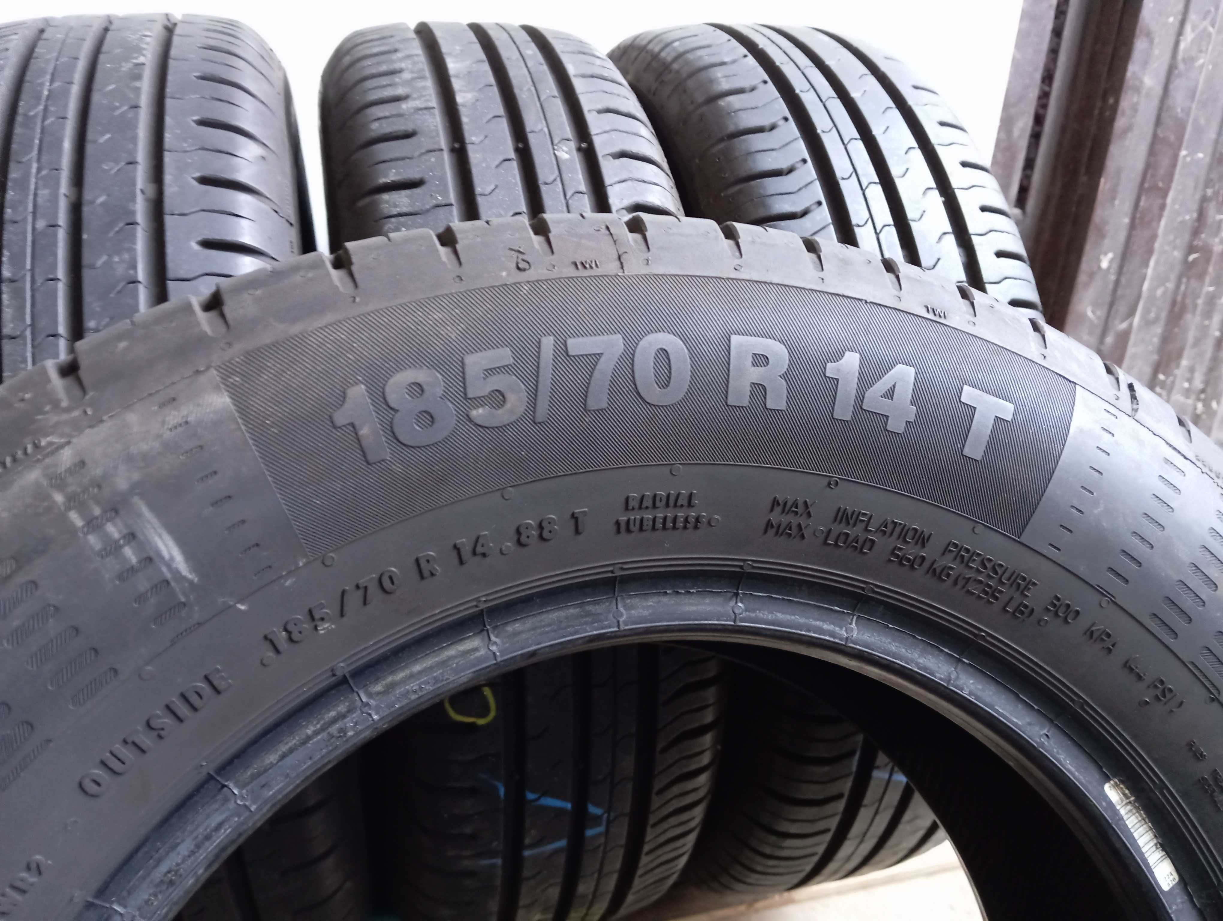 4x 185/70 R14 T 88T Continental ContiEcoContact 5 2019r 7,2mm