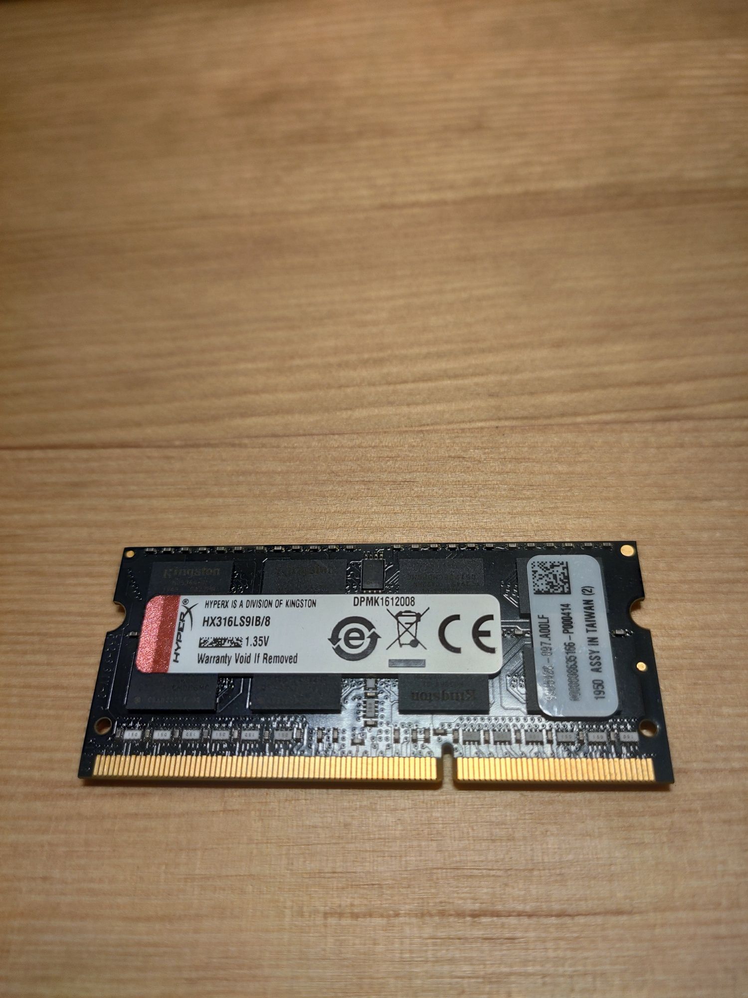 Pamięć RAM HyperX 8GB  DDR3 sdram sodimm