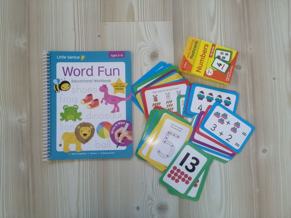 Little Genius książeczka nauka angielskiego edukacja karty matematyczn