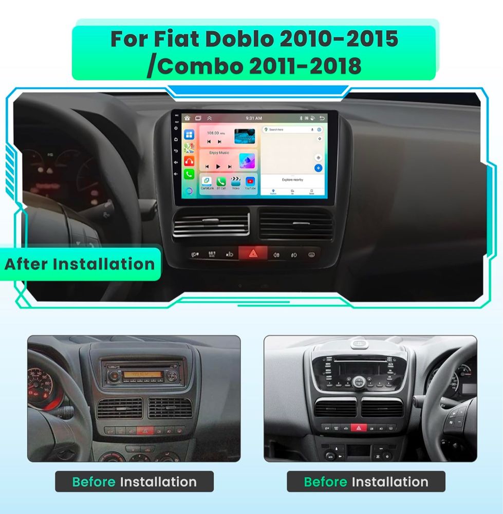 Radio samochodowe FIAT DOBLO II  2GB/32GB 2-DIN