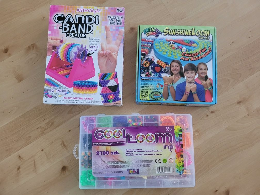 Zestaw do robienia bransoletek gumki sunshine loom candi band creator
