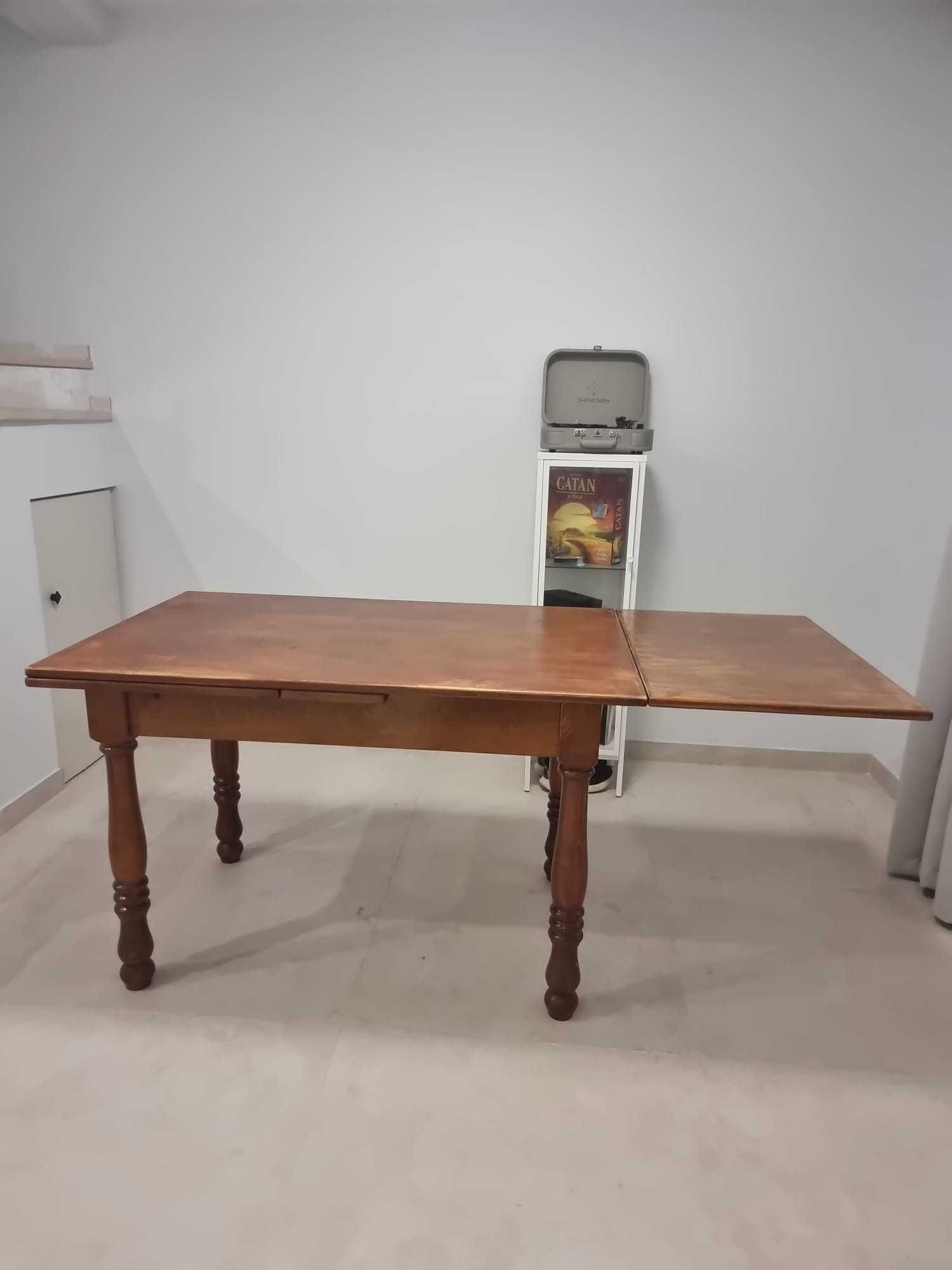 Mesa de Madeira Maciça Extensível 1,20 a 2,20m