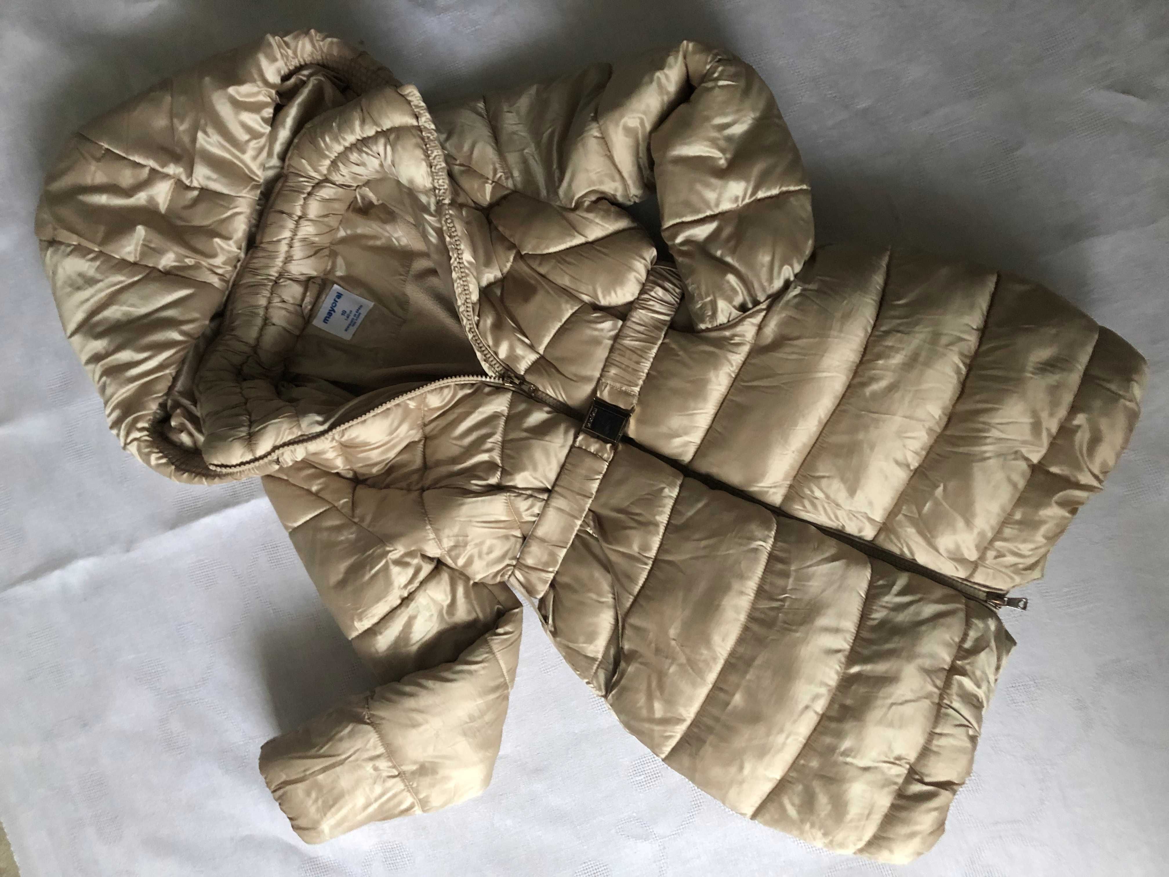 Зимняя куртка с капюшоном девочки 7-9 лет парка пуховик Mayoral