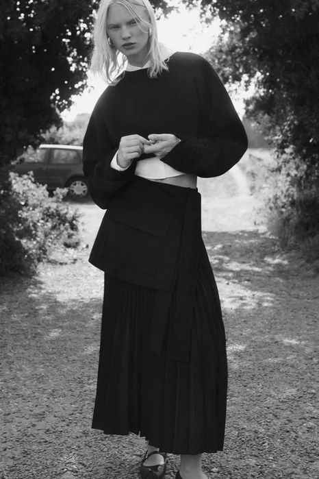 Cos довга спідниця пліссе з еластичним поясом