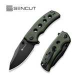 Nóż składany Sencut Excalis Green Canvas Micarta, Black 9Cr18MoV