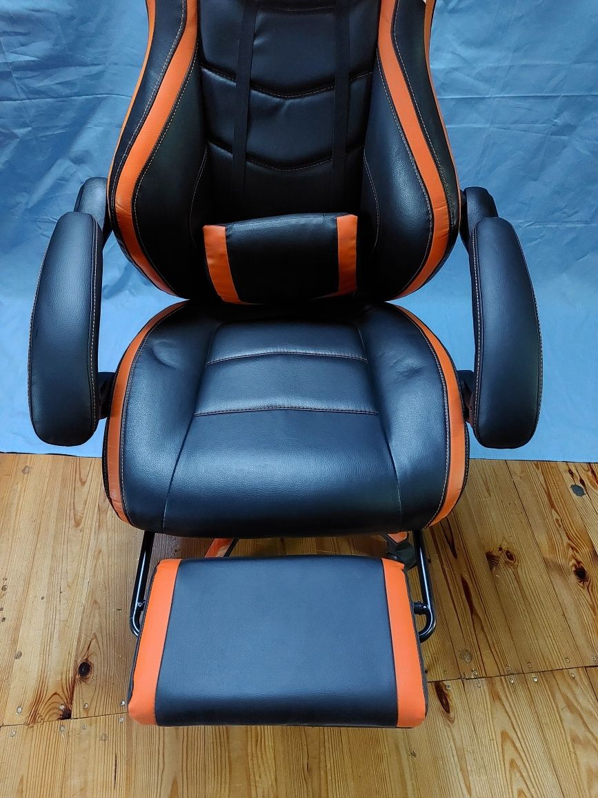 Fotel gamingowe GAMBORG czarny/pomarańczowy