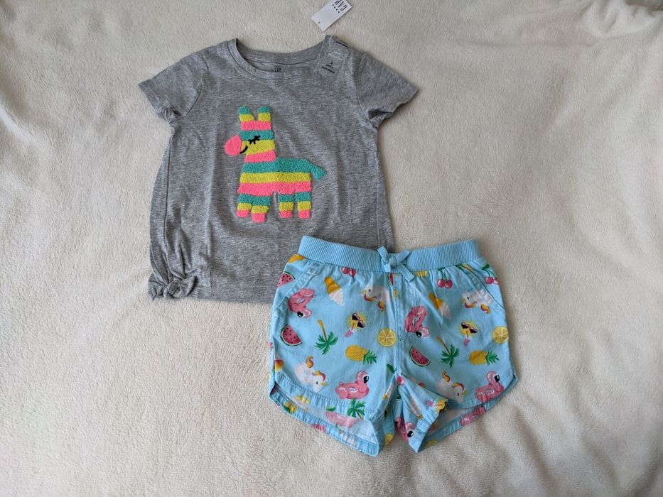 Gap набор футболка 4t и шорты Children Place 4 года майка шортики 104