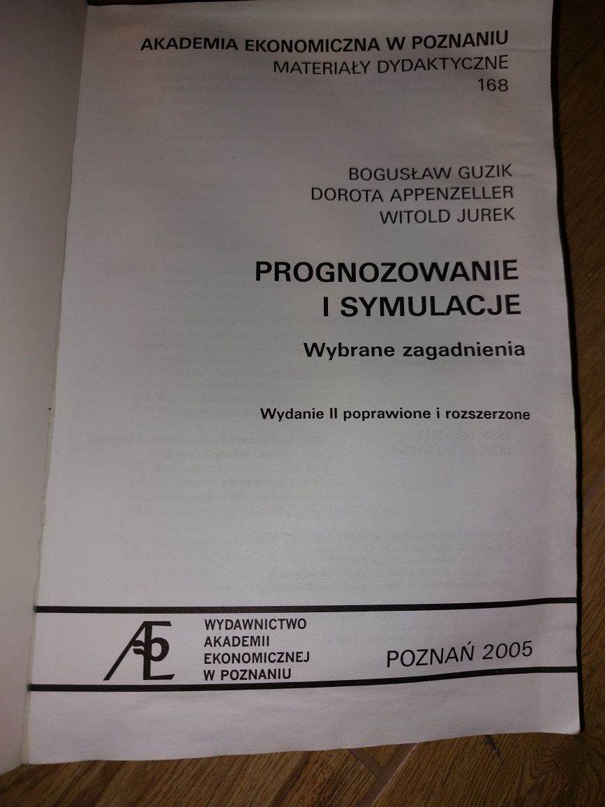 Prognozowanie i symulacje Guzik Appenzeller Jurek