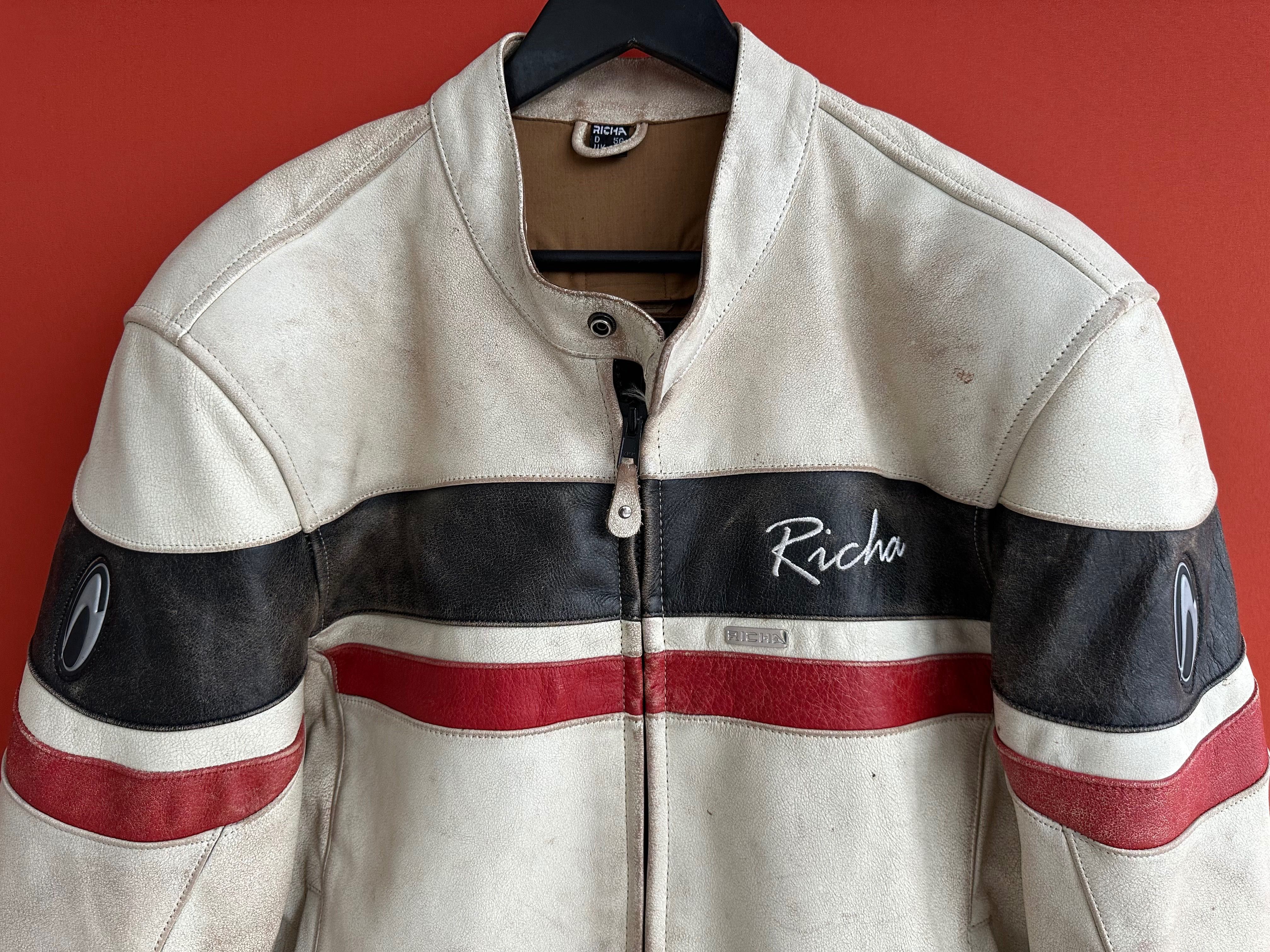Richa Motorcycle чоловіча шкіряна байкерська Мото куртка розмір L XL