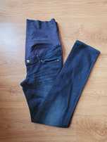 Jeansy proste granatowe denim h&m mama L 40 spodnie ciążowe ciężarnej
