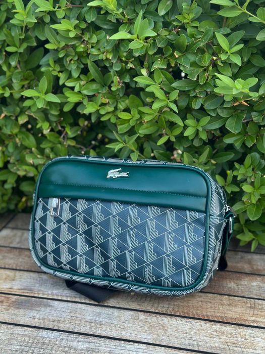 Сумка Lacoste monogram кросбоди через плече барсетка Лакост мужская