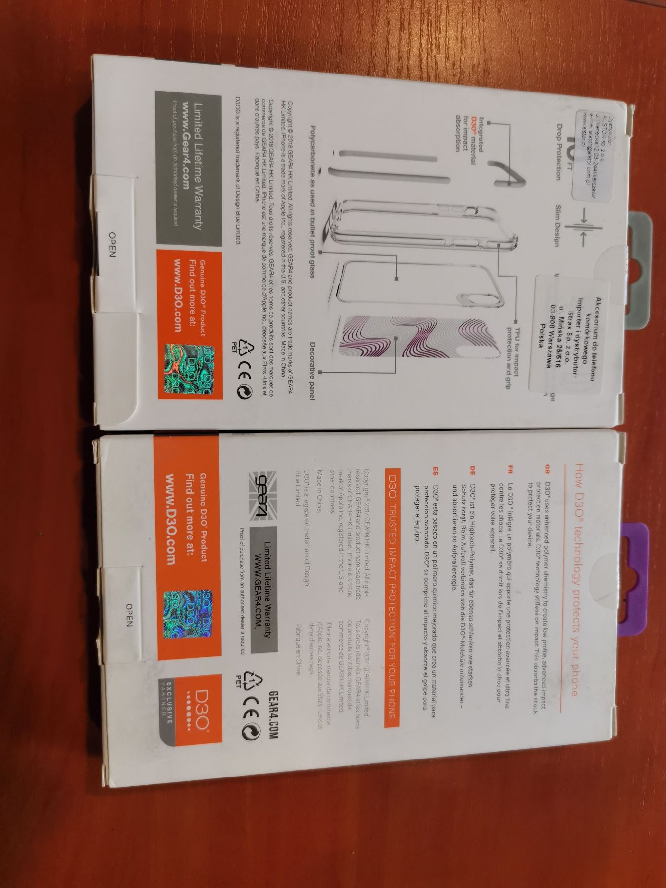 Komplet 2 sztuk etui plecki case Gear4 do Apple iPhone X, XS mega jako