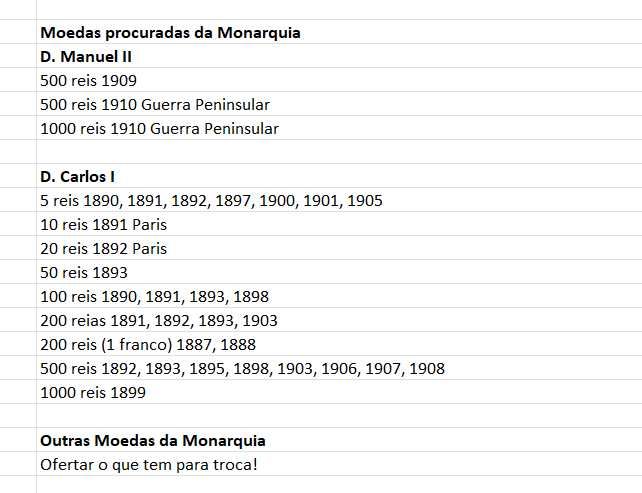troca de moedas portuguesas da republica e monarquia