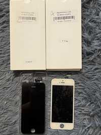Wyświetlacz LCD iPhone 5 5S Bialy czarny zmiana naprawa