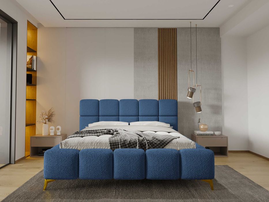 Łóżko Sypialnianie z Pojemnikiem + stelaż metalowy Cloud PRODUCENT