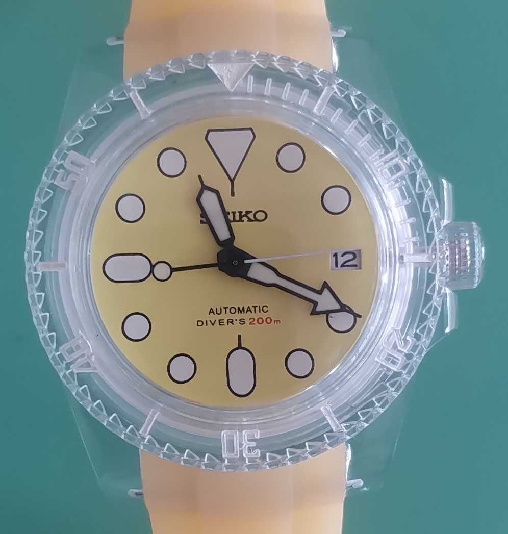 Seiko mod - transparente mecanismo seiko - NOVO - Único