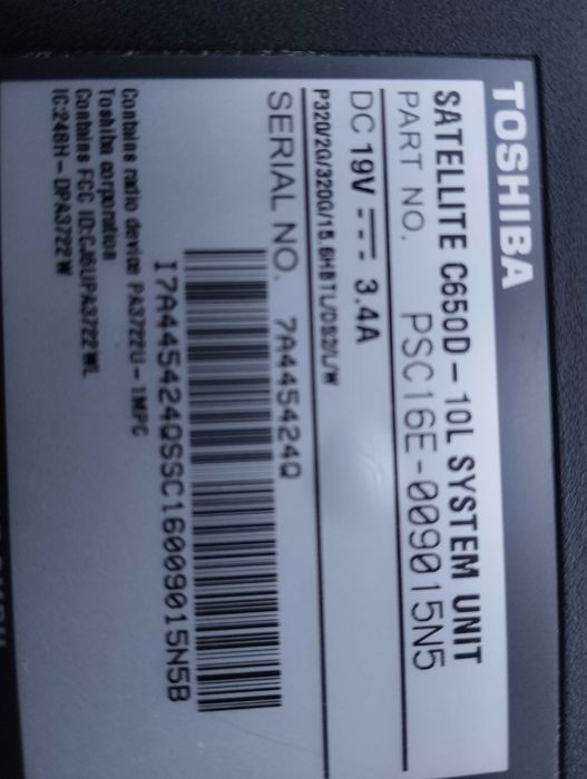 Ноутбук Toshiba C 650 D робочій 1500г