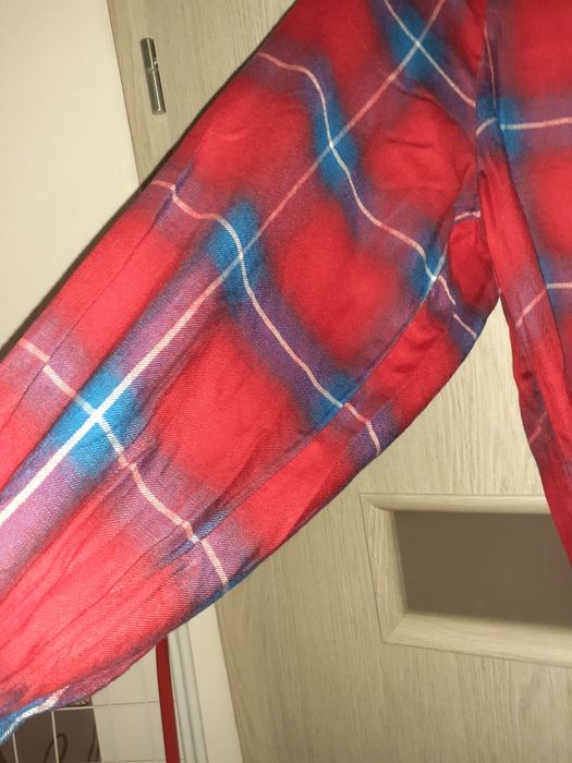 H&M Basic koszula bluzka czerwona krata oversize
