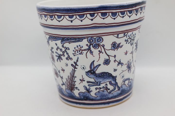 Vaso em Faiança Coimbra Assinada e numerada Séc. XVII