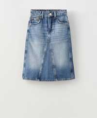 Шикарная джинсовая юбка Зара 164 см