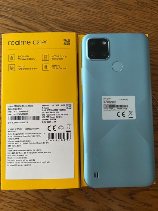 Telefon Realme C21-Y (niebieski)