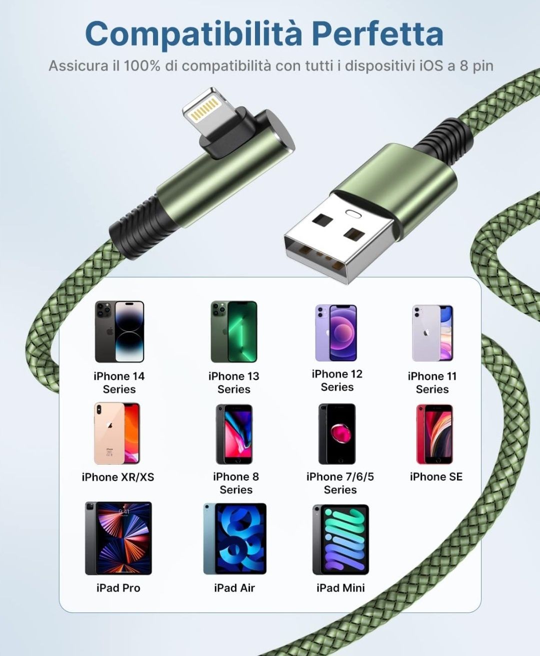 Pieces 2 Metres Right Angle Lightning USB Charger Cable?