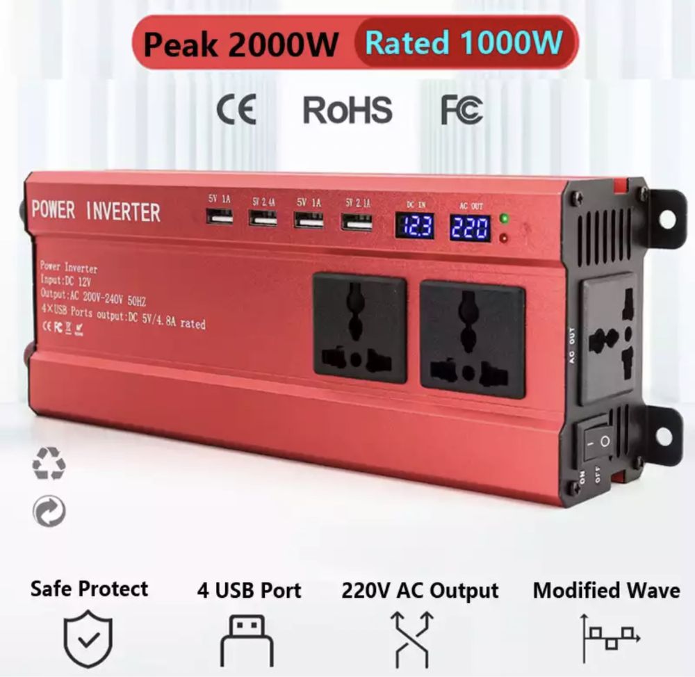 Инвертор, преобразователь тока с 12V в 220V