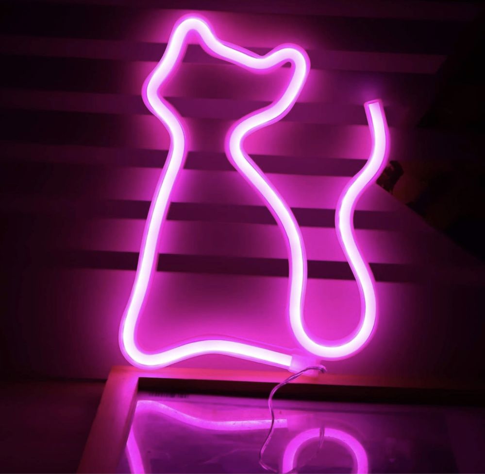 Led Kot różowy USB