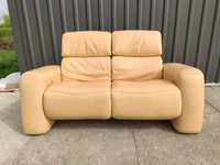 Sofa skórzana 2-osobowa RELAX- 100% skóra naturalna! Super stan!Okazja