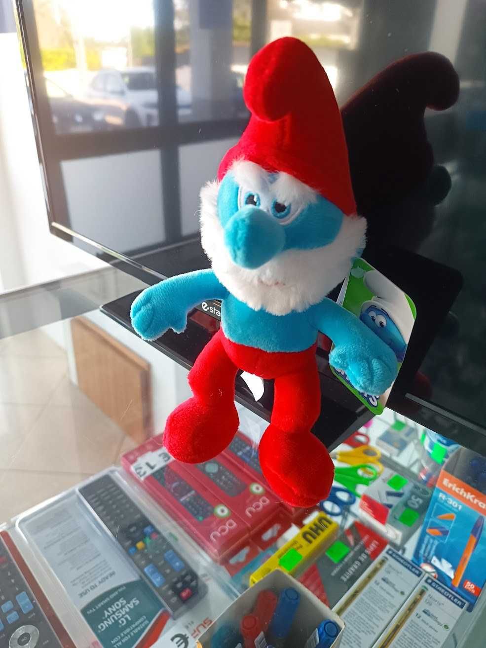 Novidade:Peluche Grande Smurf Smurfs 22cm