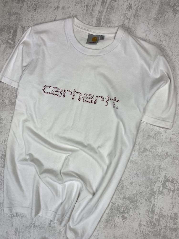 Біла футболка Carhartt з принтом логотипу