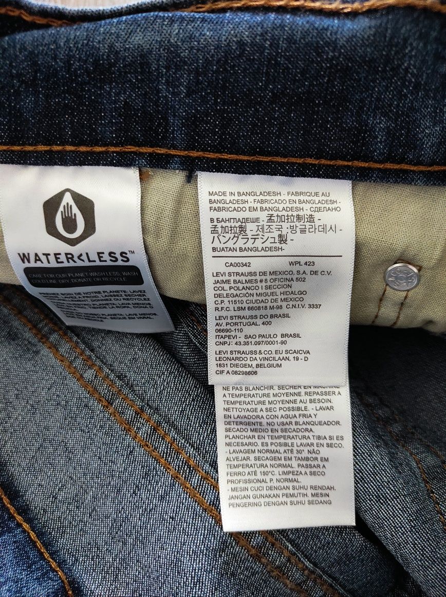 W34L32 Levi's 502 оригінальні джинси чоловічі нові