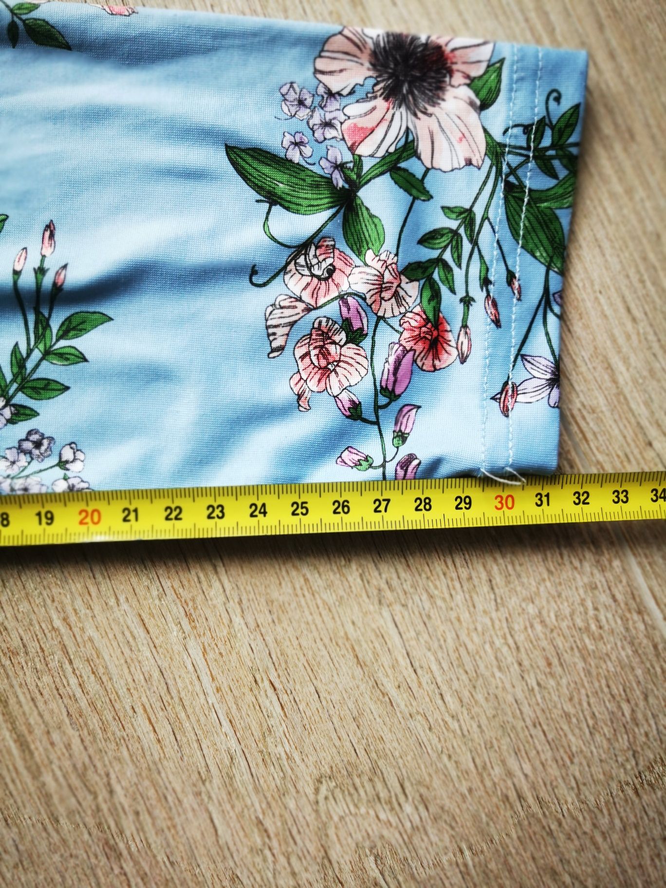Bluzka retro w kwiaty PRL r. L - XL