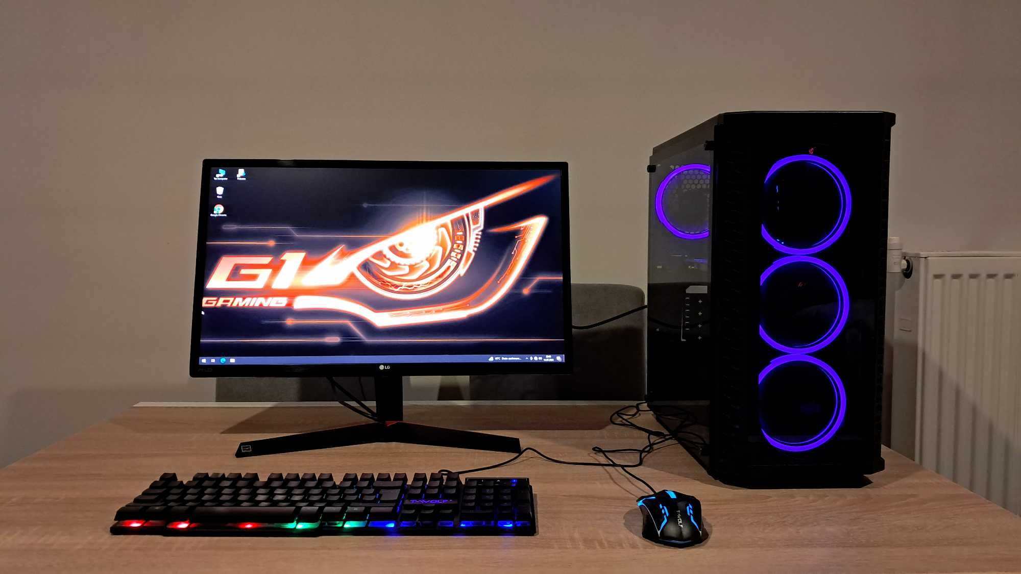 Zestaw Do Gier i5 4x3.3GHz/GTX1050-4GB/Ram-24GB/SSD+1TB/LG 24' LED IPS